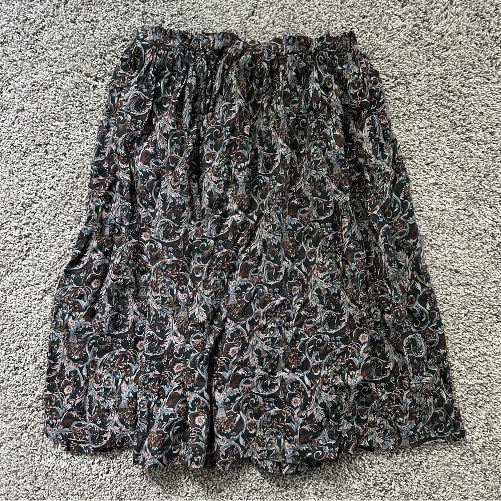 Vintage Ann Taylor Baroque Floral Midi Skirt